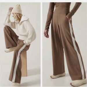 Athleta Venice Colorblock Wide Leg size 2X Rustic Beige /Magnolia